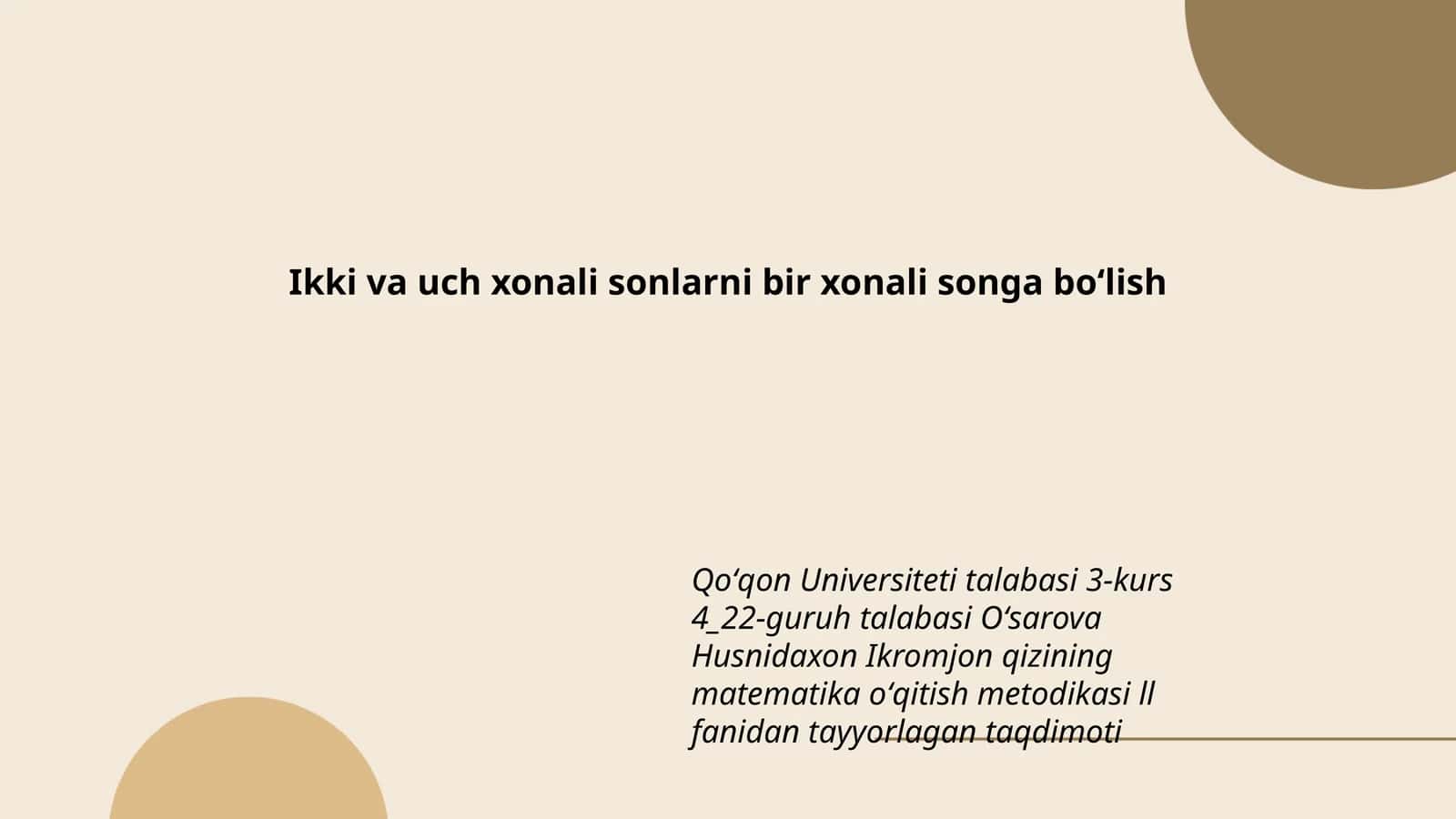 Matematika oʻqitish metodikasi