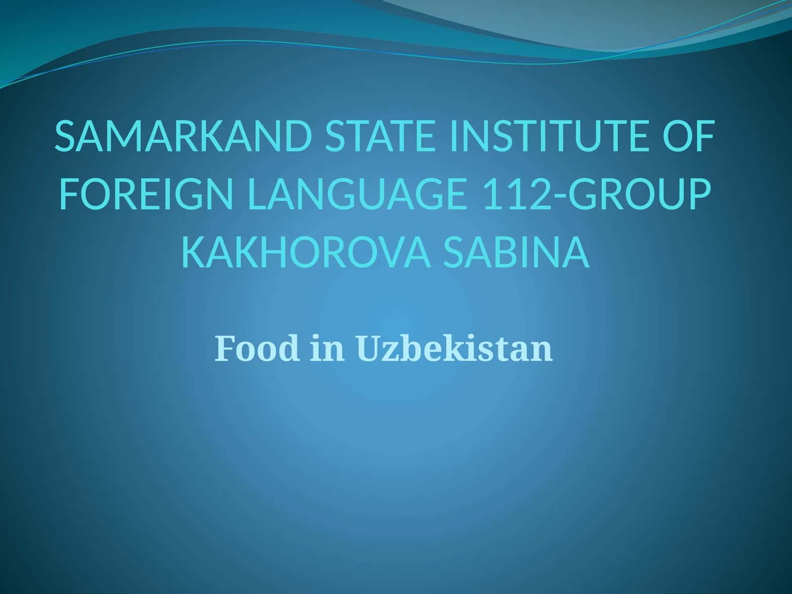 Food in Uzbekistan