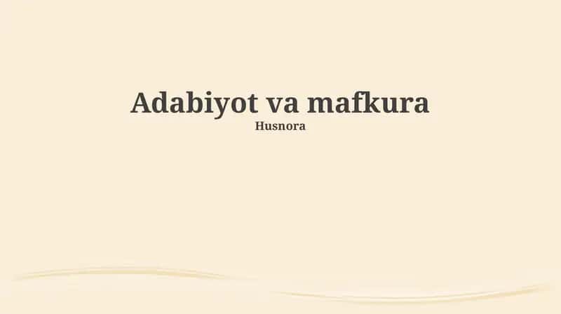 Mafkura: Ta'rif va Turlari