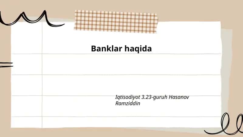 Banklar haqida