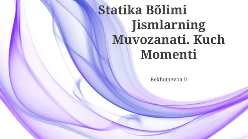 Statika Bõlimi