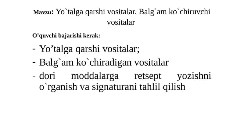 Balg`am ko`chiruvchi dorilar