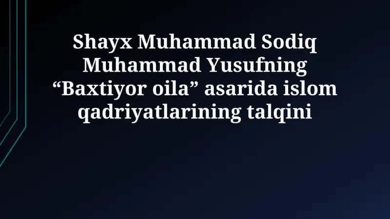 Baxtiyor oila