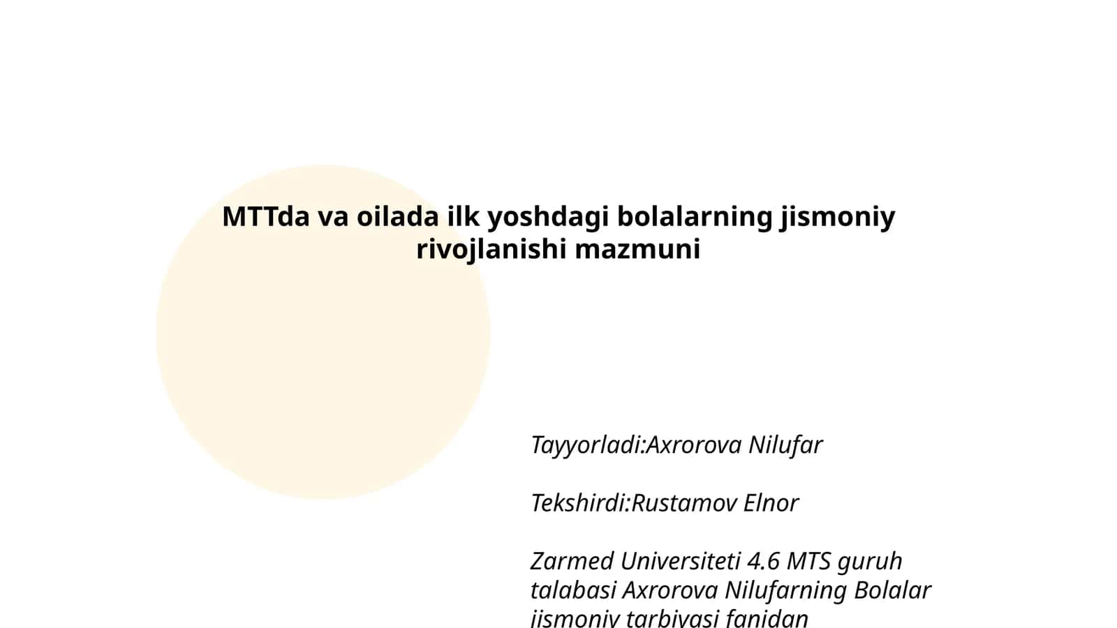 Bolalar jismoniy tarbiyasi