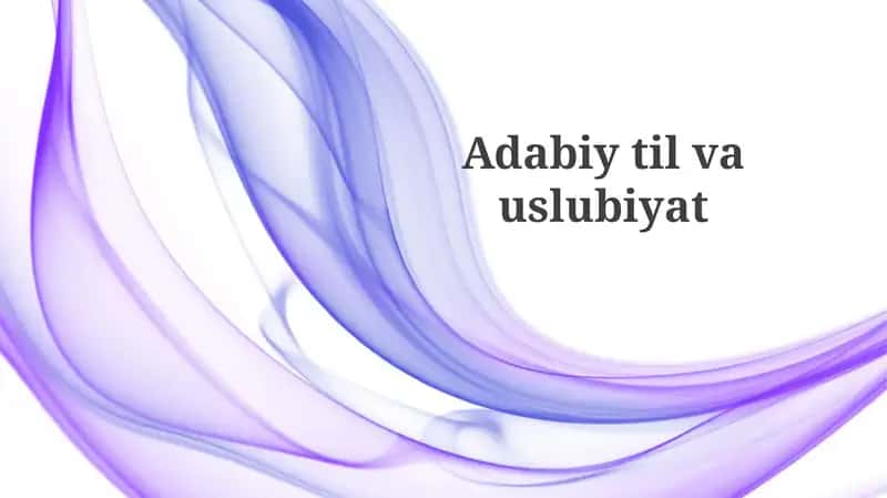 Adabiytil va uslubiyat