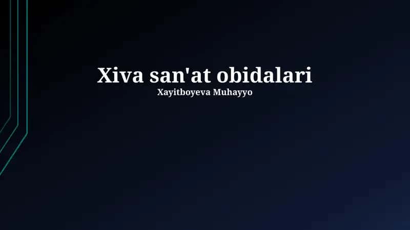Xiva san'at obidalari