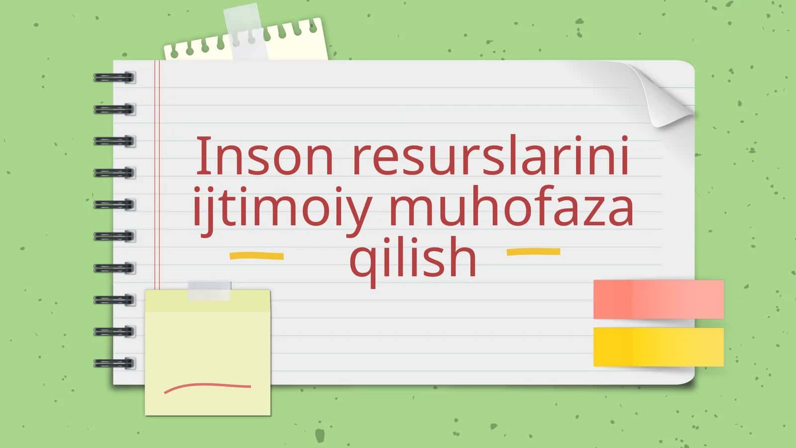 Inson resurslarini ijtimoiy muhofaza qilish