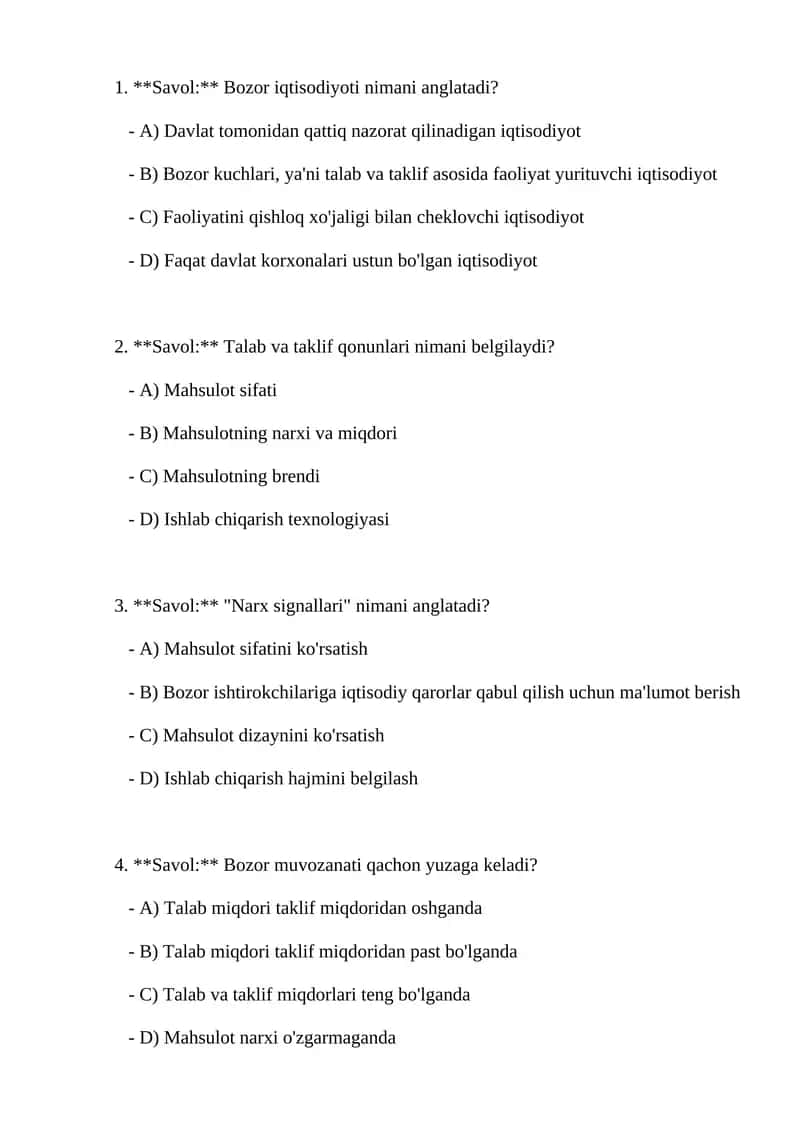 Bozor Iqtisodiyoti