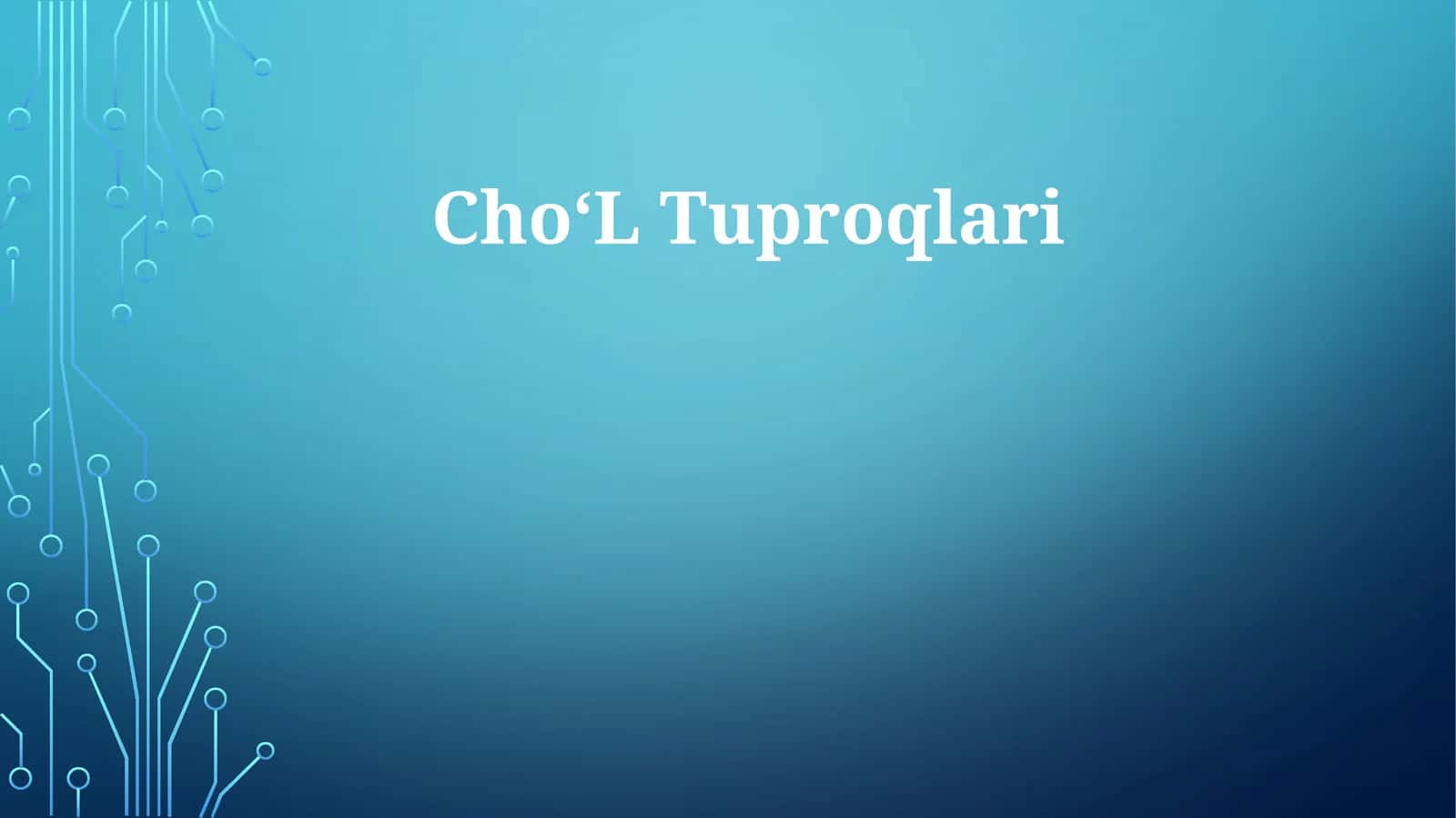 ChoʻL Tuproqlari
