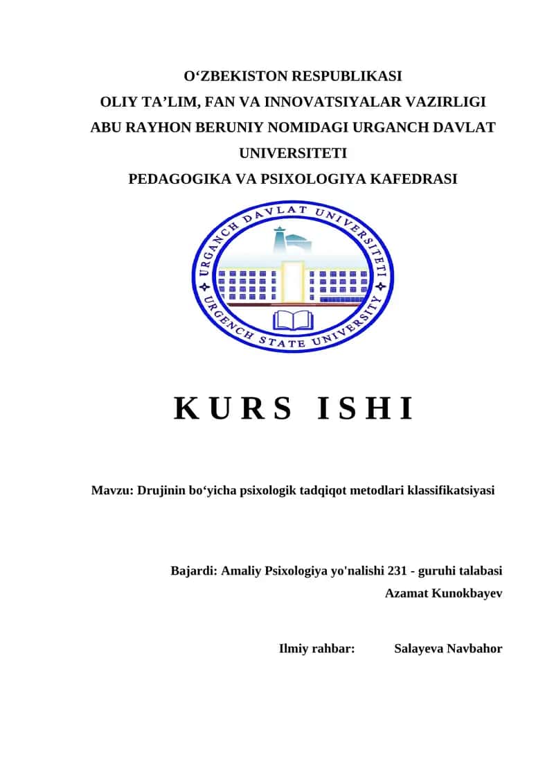 Drujinin bo'yicha metodlar klassifikatsiyasi Drujinin bo‘yicha psixologik tadqiqot metodlari klassifikatsiyasi