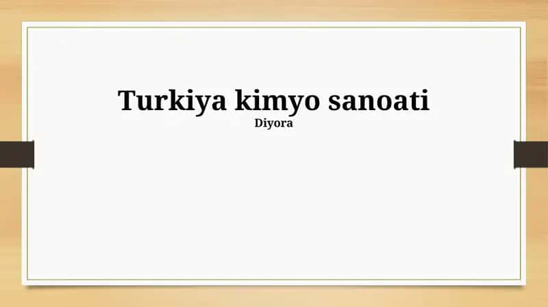 Turkiya kimyo sanoati