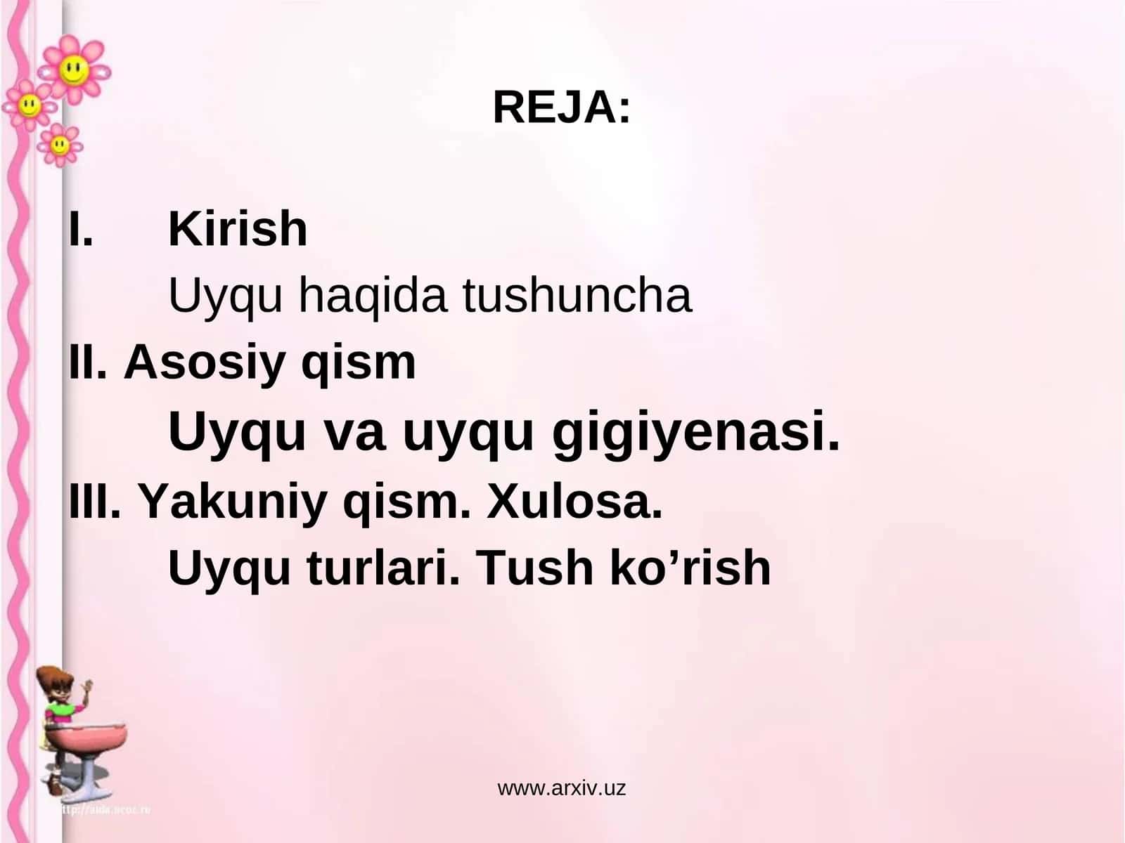 Uyqu turlari. Tush ko’rish