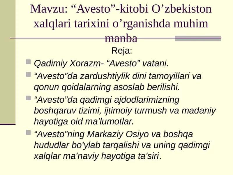 "Avesto" kitobi