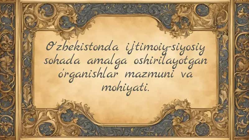 Ijtimoiy-siyosiy islohotlar