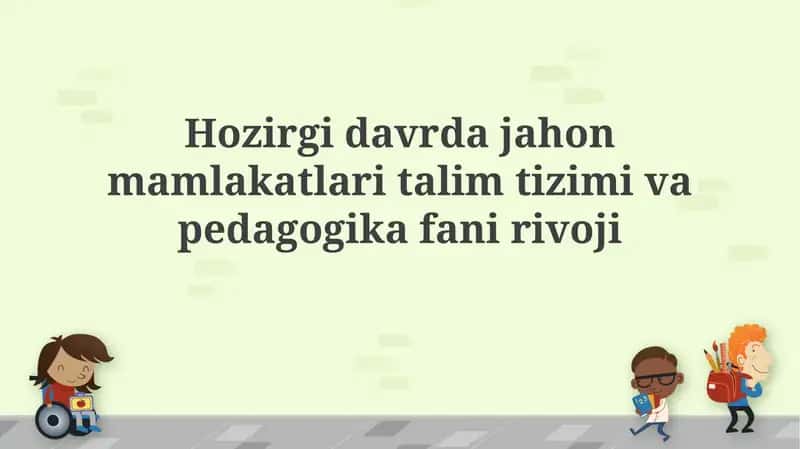 Pedagogika fanlari