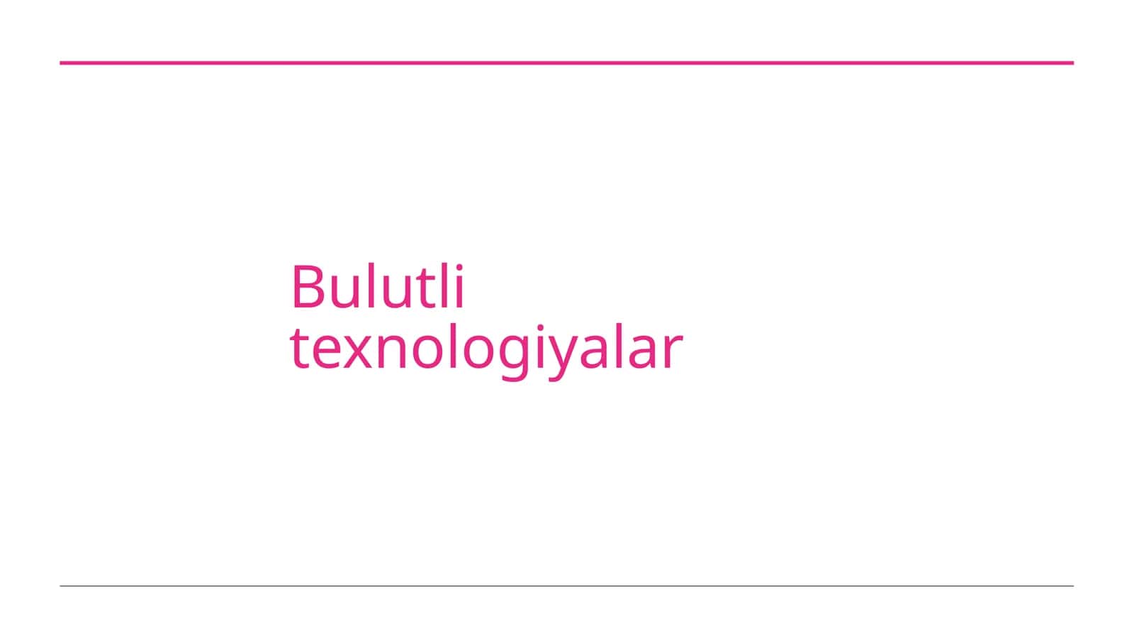 Bulut Teknologiyaları