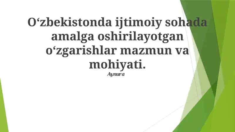 Iqtisodiy Islohotlar va Ish O'rinlari