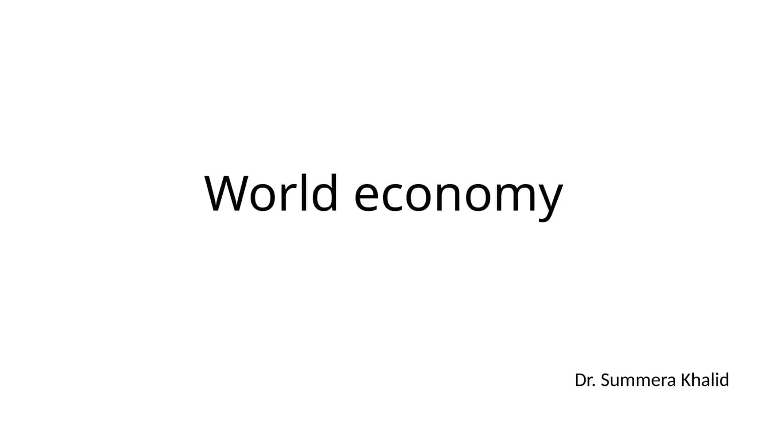 World economy