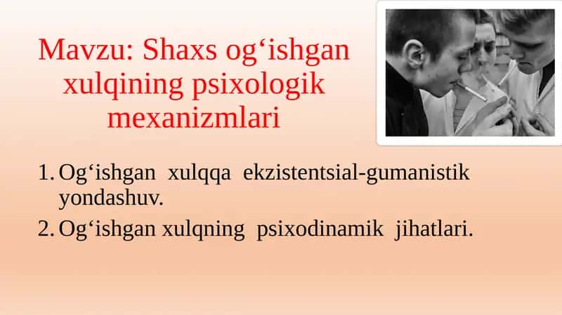 Shaxsog‘ishganxulqiningpsixologikmexanizmlari