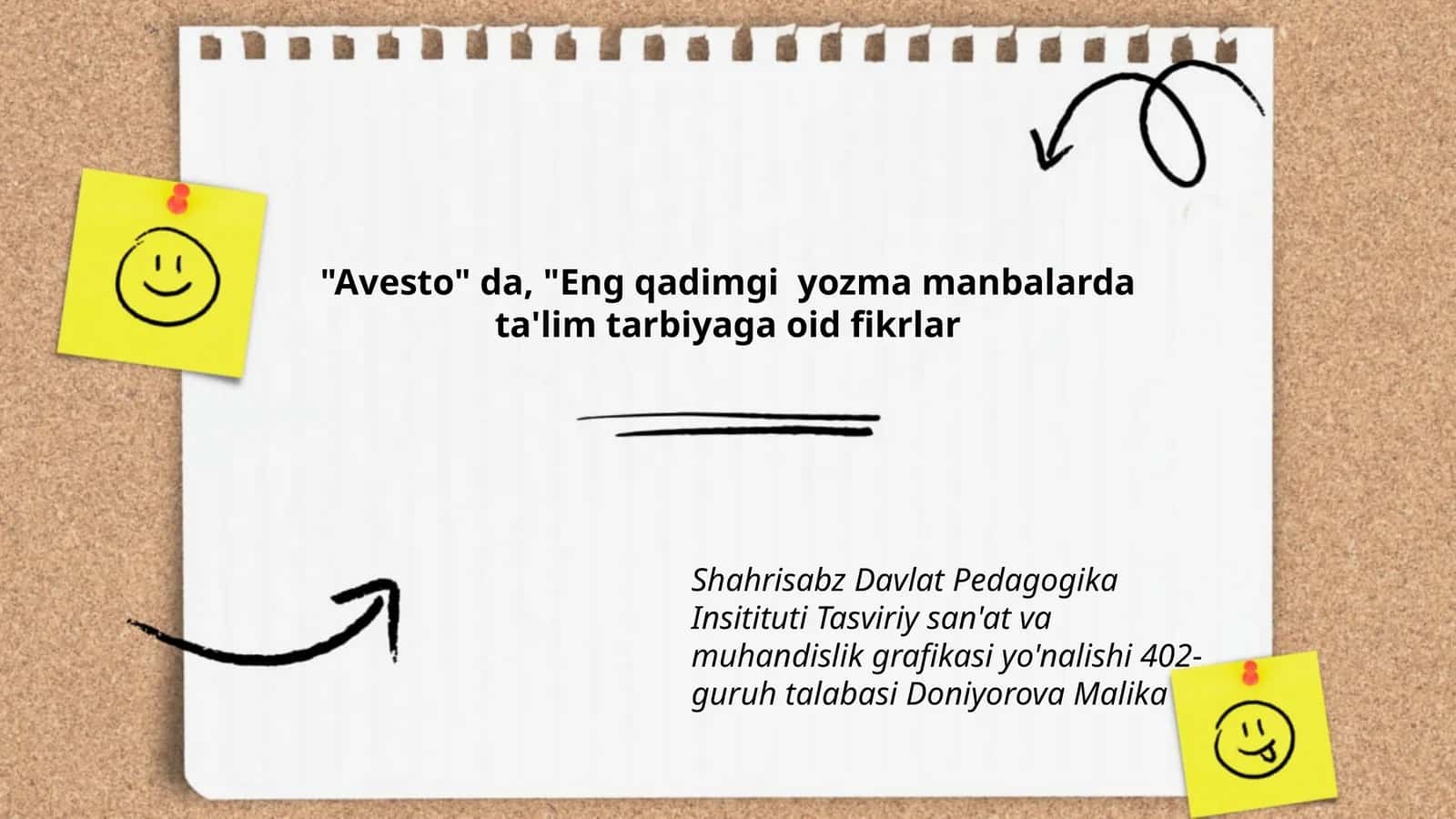 "Eng qadimgi yozma manbalarda ta'lim tarbiyaga oid fikrlar"