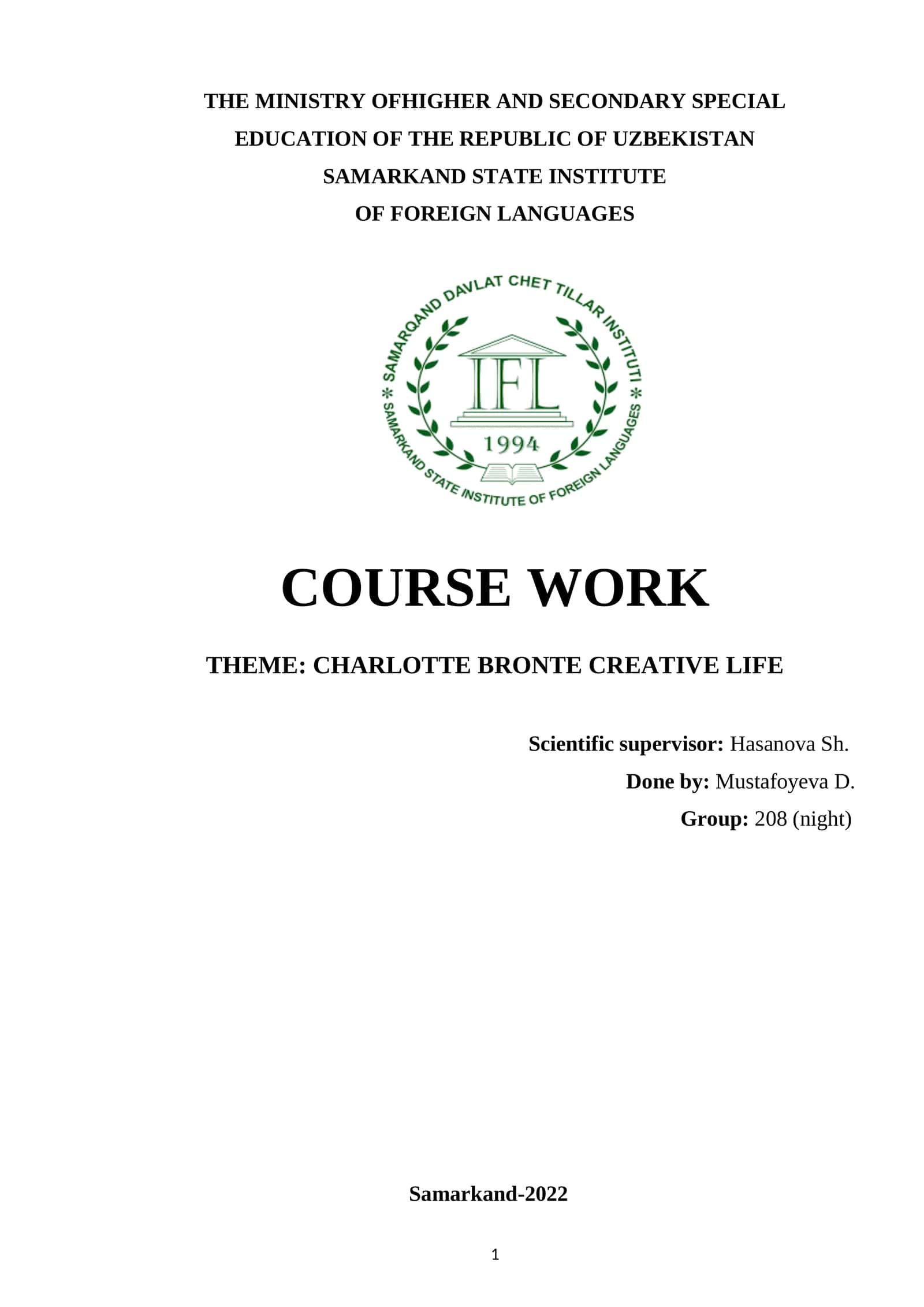 CHARLOTTE BRONTE CREATIVE LIFE