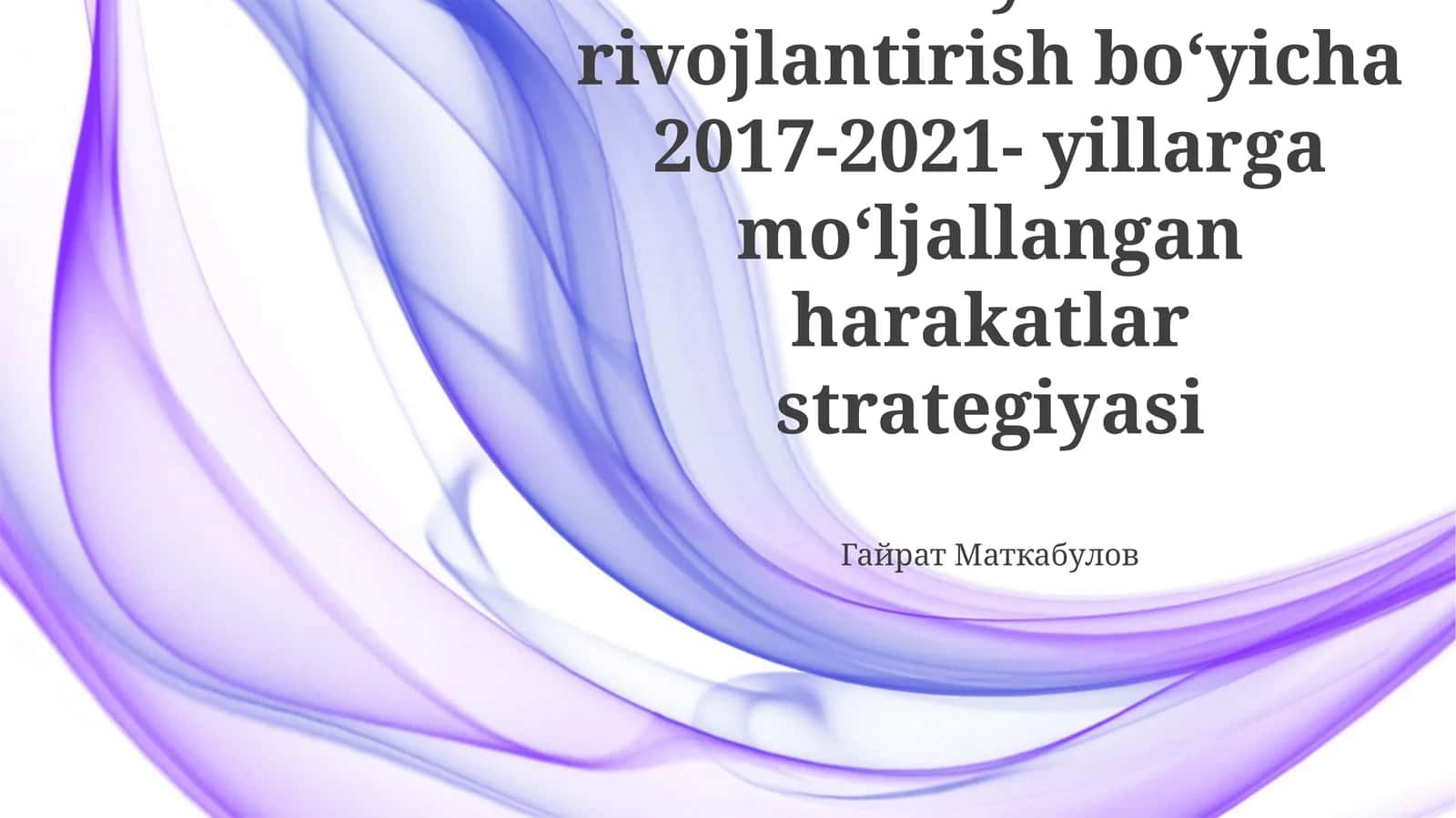 Ko'nikmalarni Oshirish Rejasi