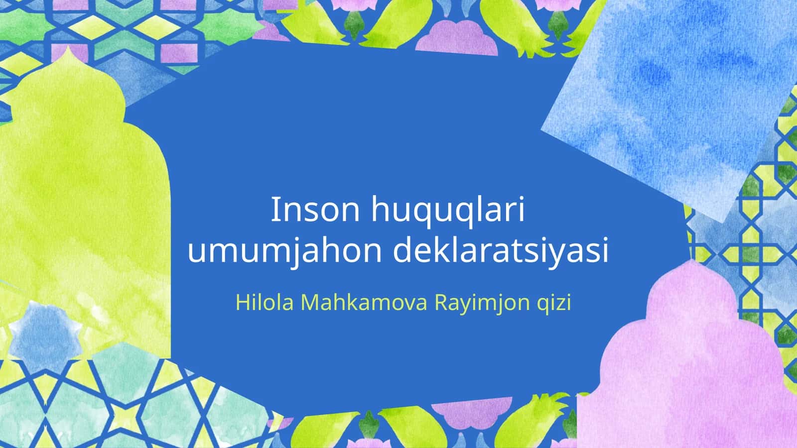Inson huquqlari umumjahon deklaratsiyasi