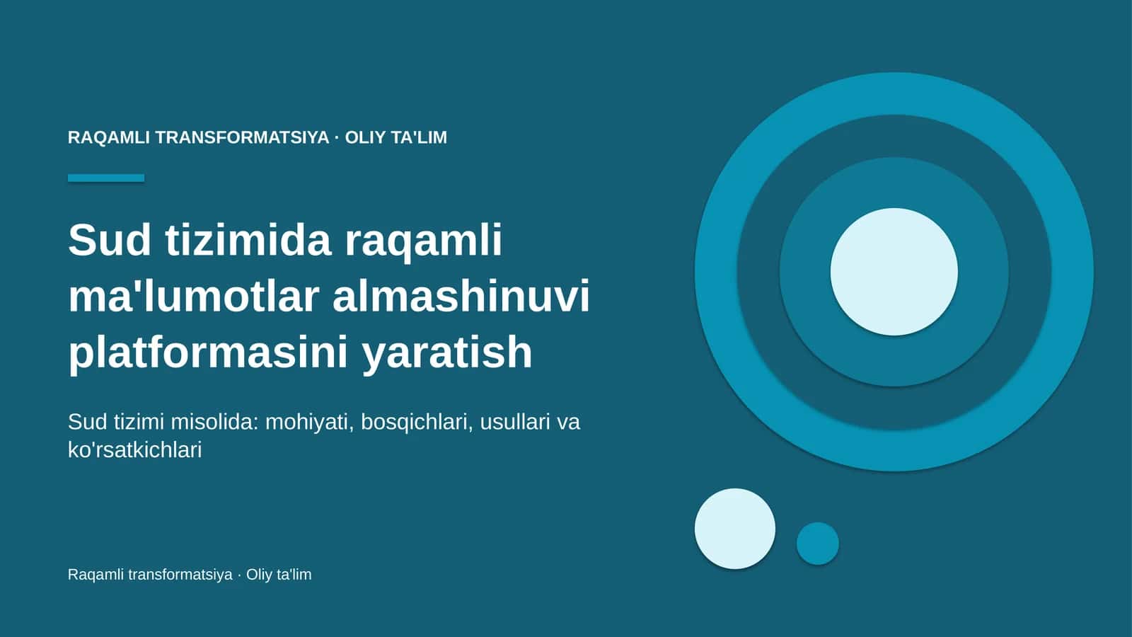 Sud tizimida raqamli ma'lumotlar almashinuvi platformasini yaratish