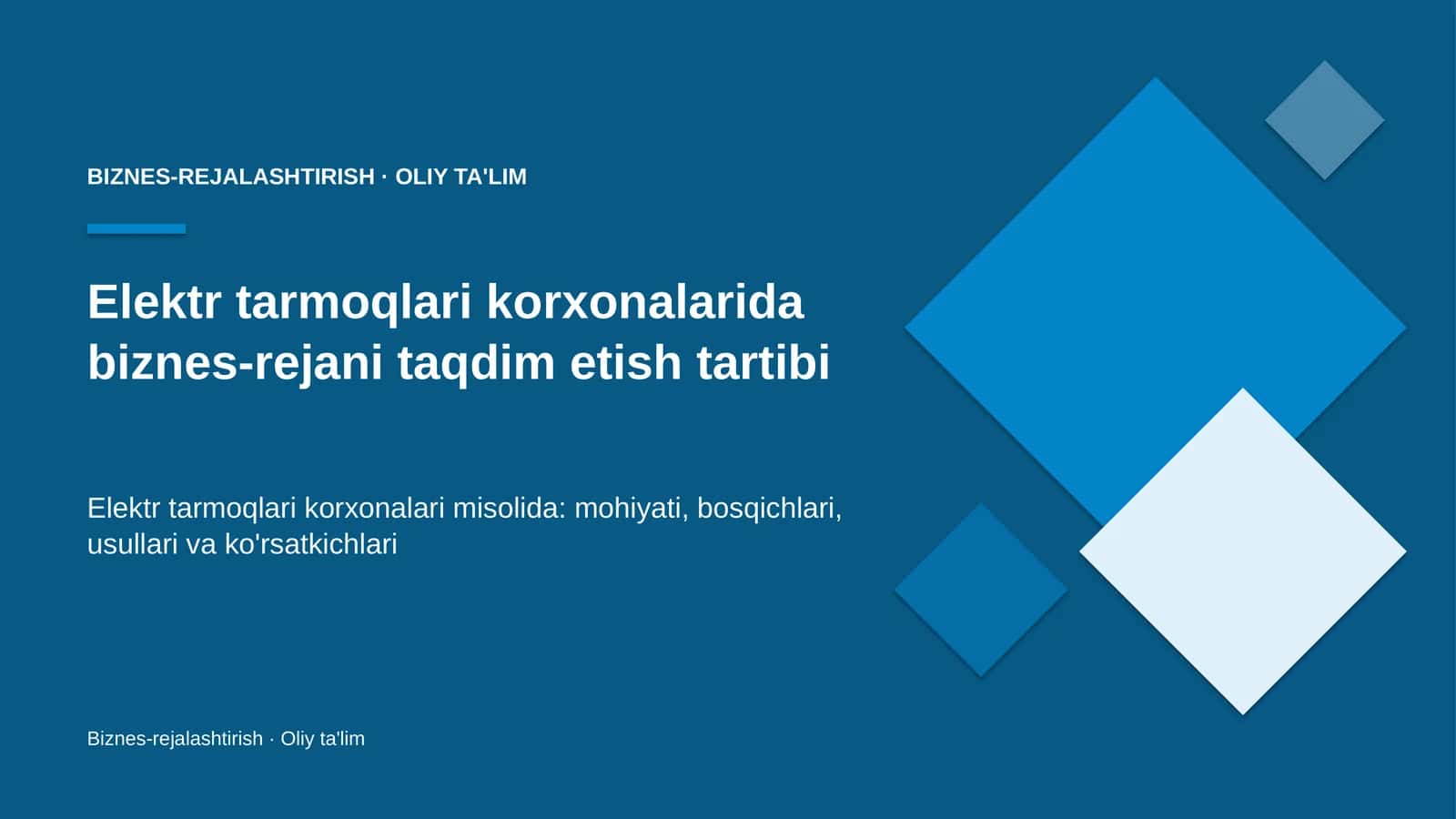 elektr tarmoqlari korxonalarida biznes rejani taqdim etish tartibi 7026