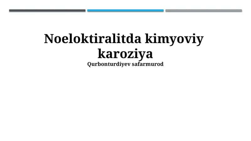 Korroziyaga Qarshi Himoya Usullari