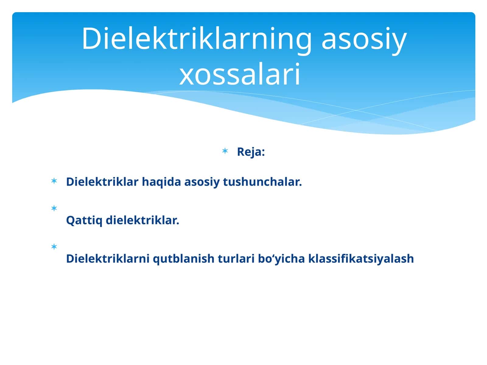 Dielektriklar