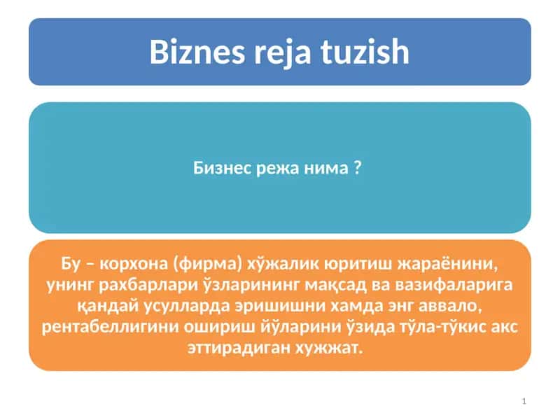 Biznes reja tuzish