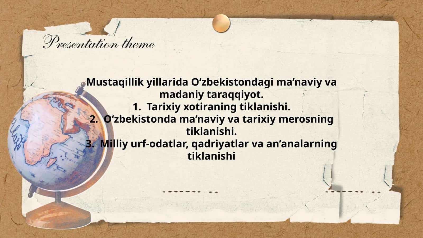 Tarixiy va madaniy taraqqiyot