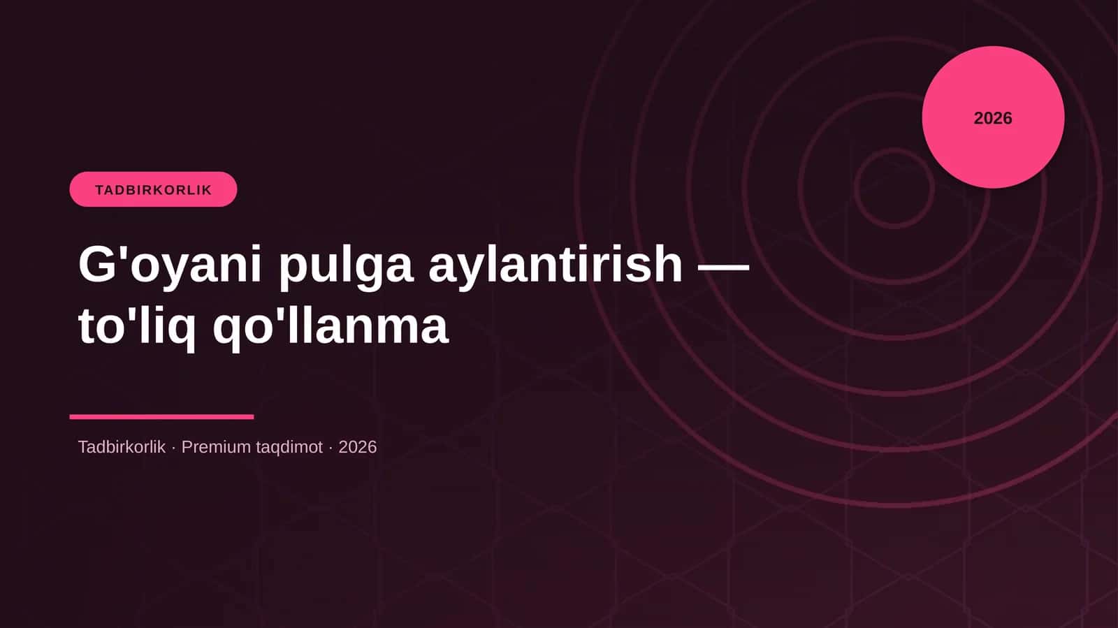G'oyani pulga aylantirish — to'liq qo'llanma