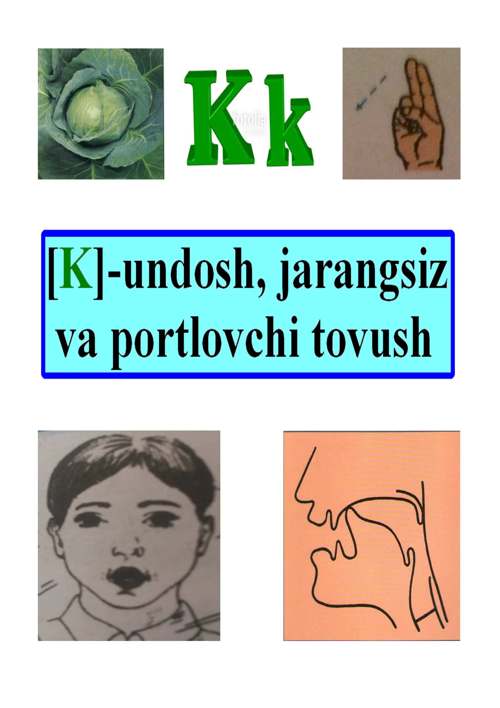 «K» harfiga o’xshash rasmlarni ko’rsating!