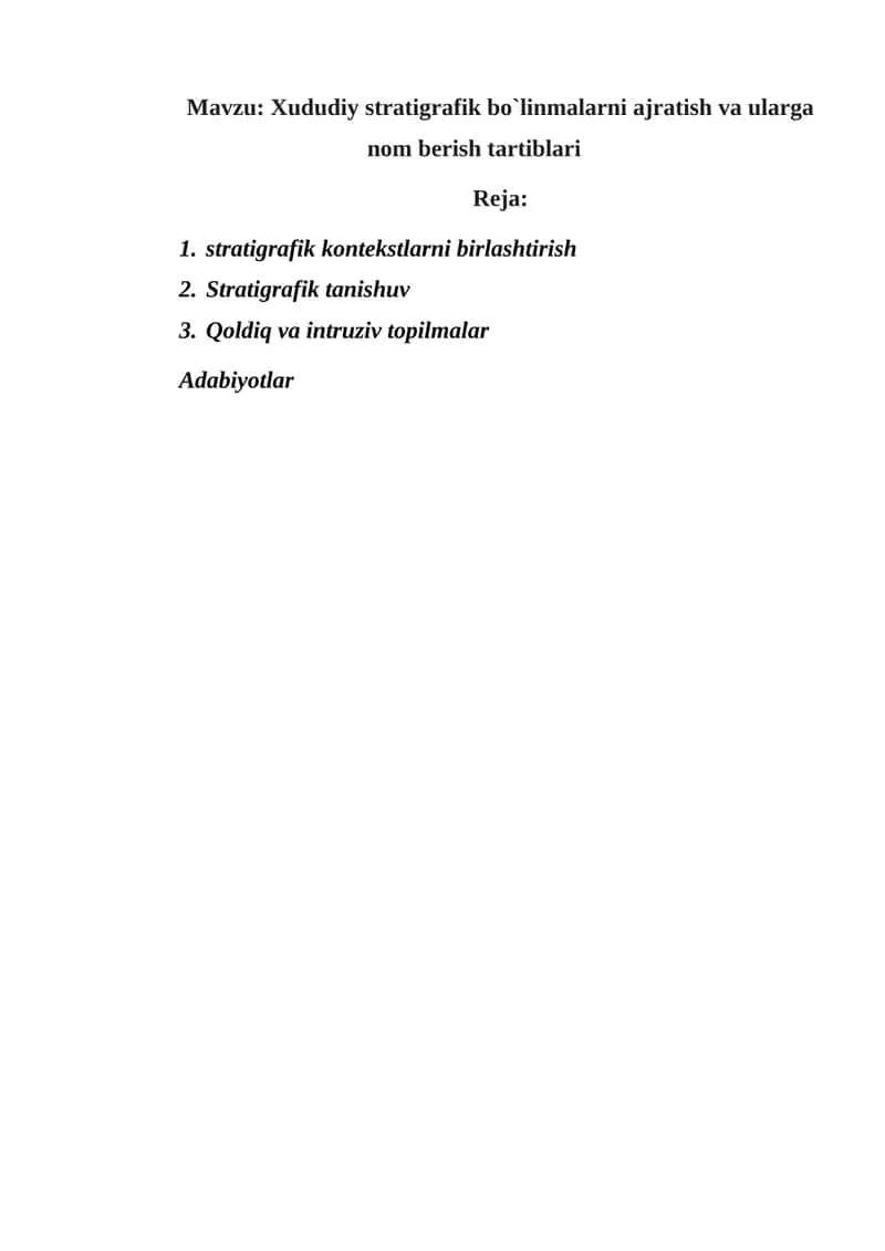 Stratigrafiya