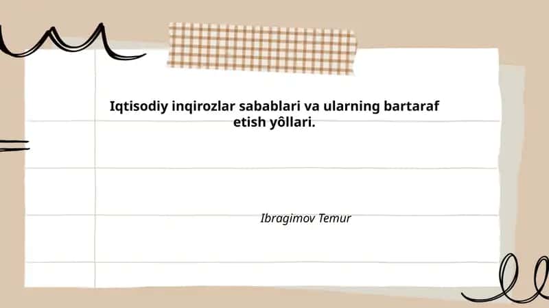 Makroiqtisodiy nomuvofiqliklar va inqirozga olib kelishi