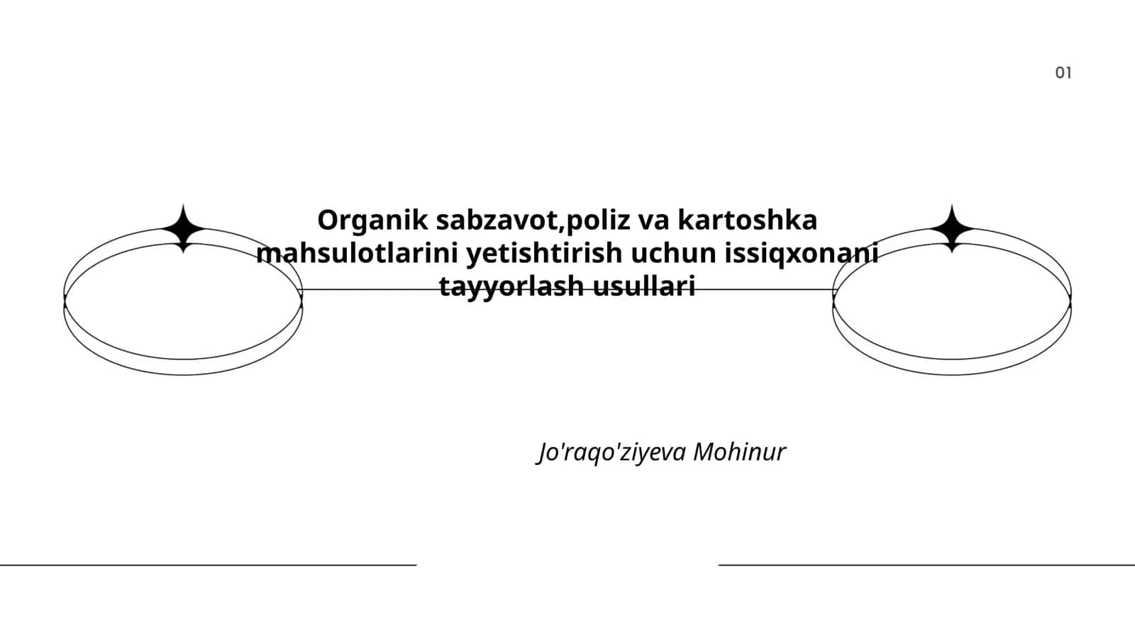 Organik sabzavot, poliz va kartoshka mahsulotlarini yetishtirish uchun issiqxonani tayyorlash usullari