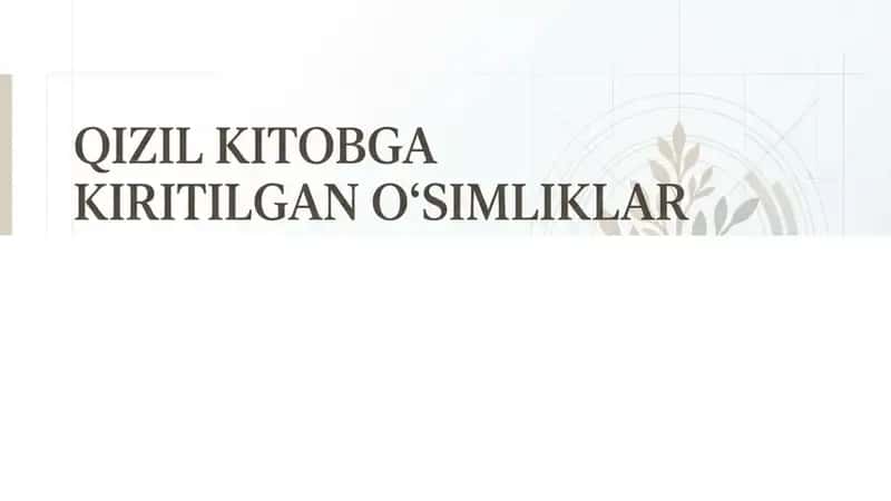 Qizil kitobga kiritilgan oʻsimliklar