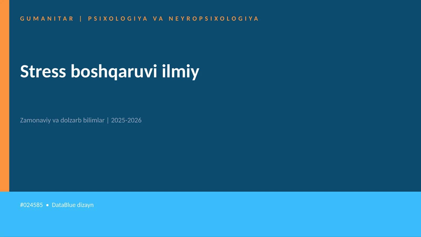 Stress boshqaruvi ilmiy