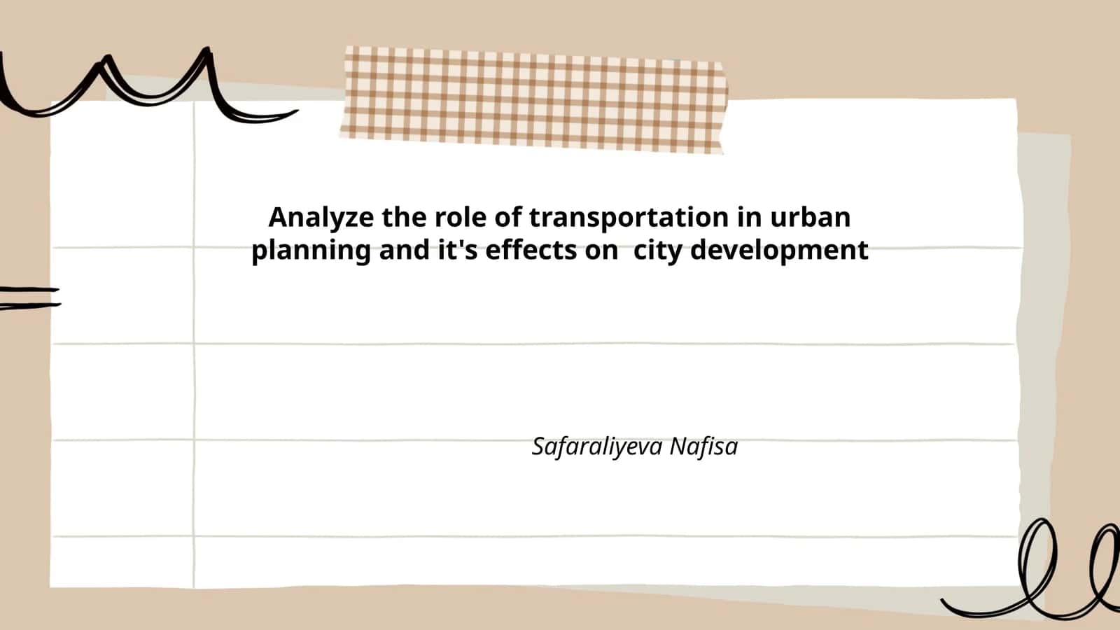 Role of Transportation in Urban Planning