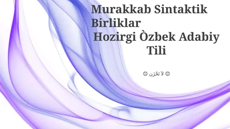 Murakkab Sintaktik Birliklar