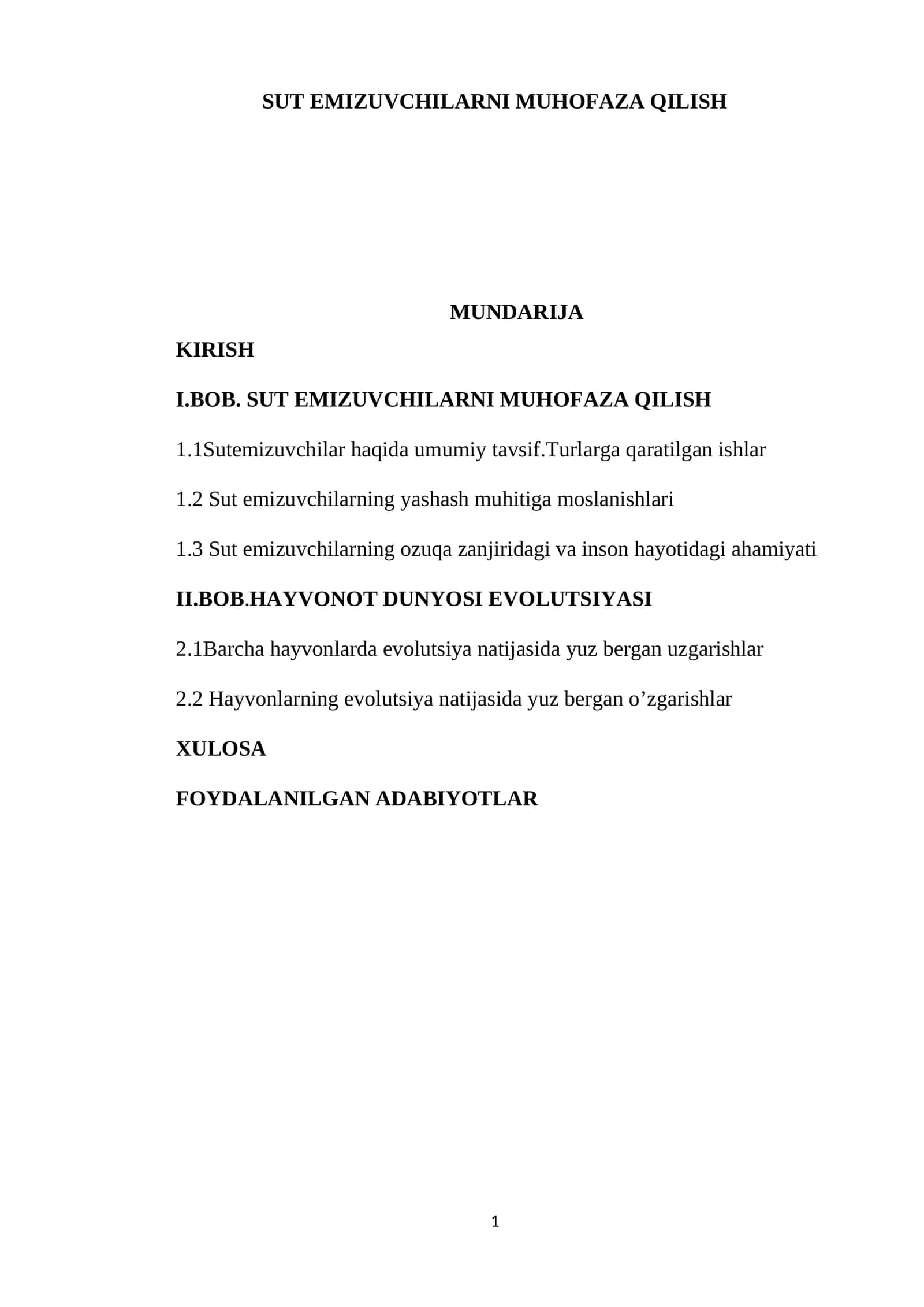 SUT EMIZUVCHILARNI MUHOFAZA QILISH