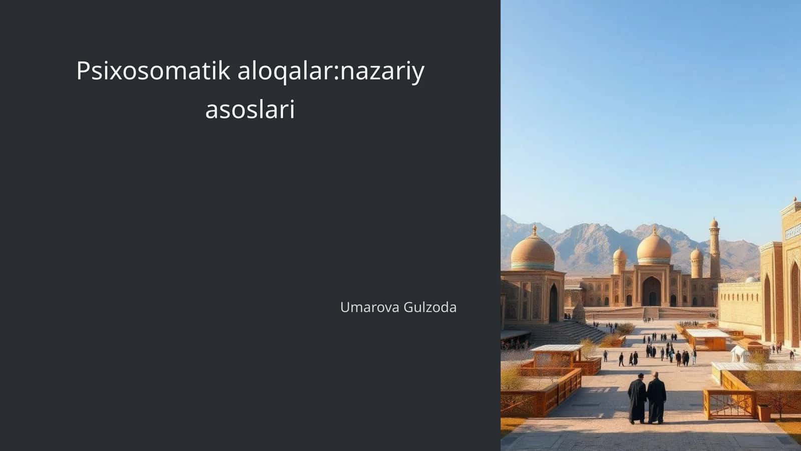 Psixosomatik aloqalar:nazariy asoslari
