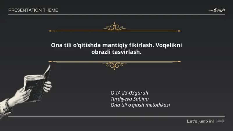 Ona tili o'qitish metodikasi