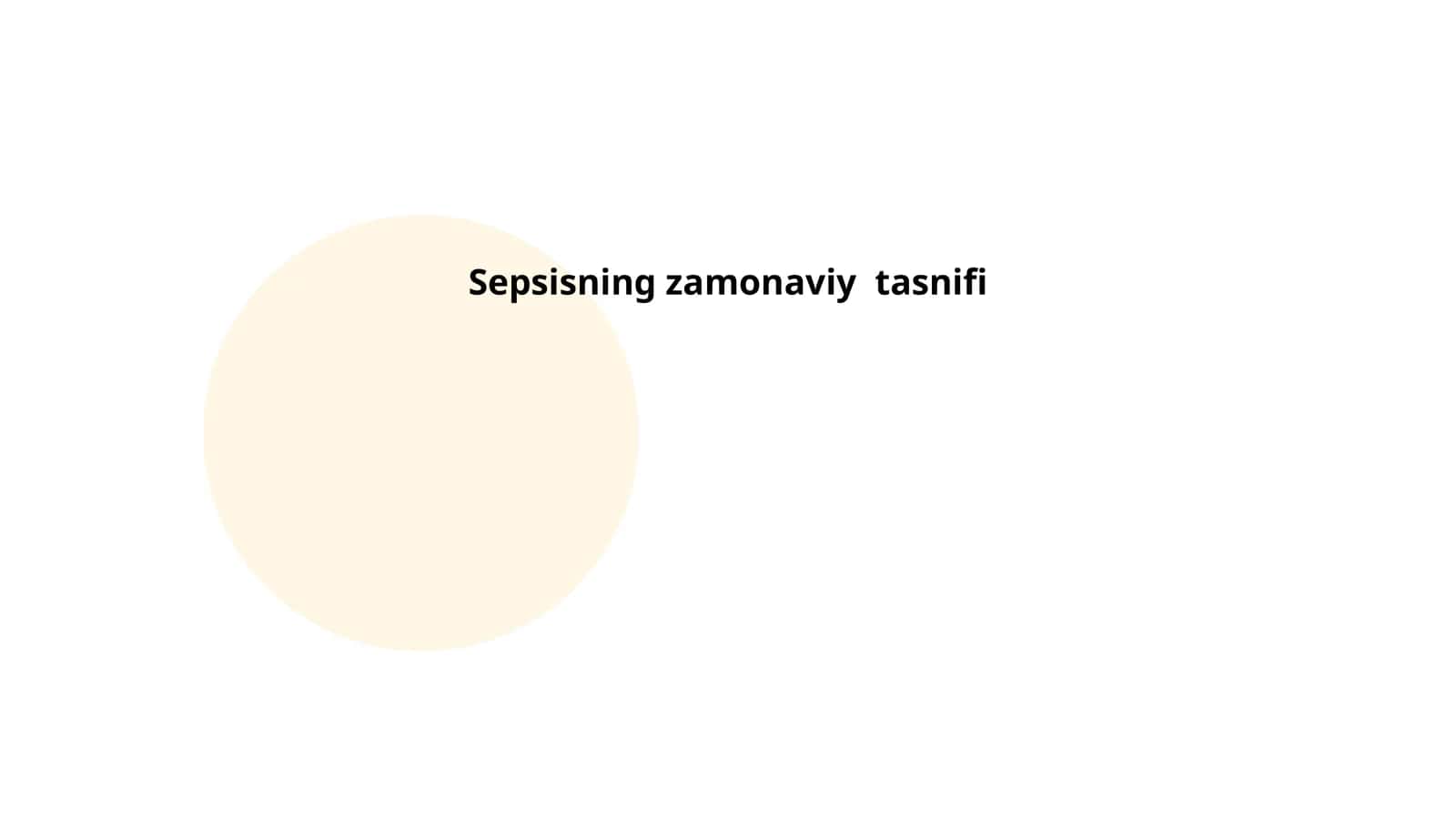 Sepsisning zamonaviy tasnifi
