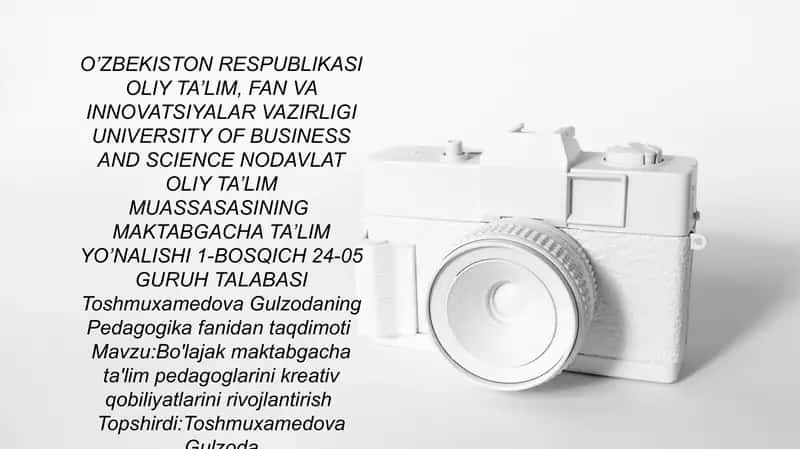 Bo'lajak maktabgacha ta'lim pedagoglarini kreativ qobiliyatlarini rivojlantirish