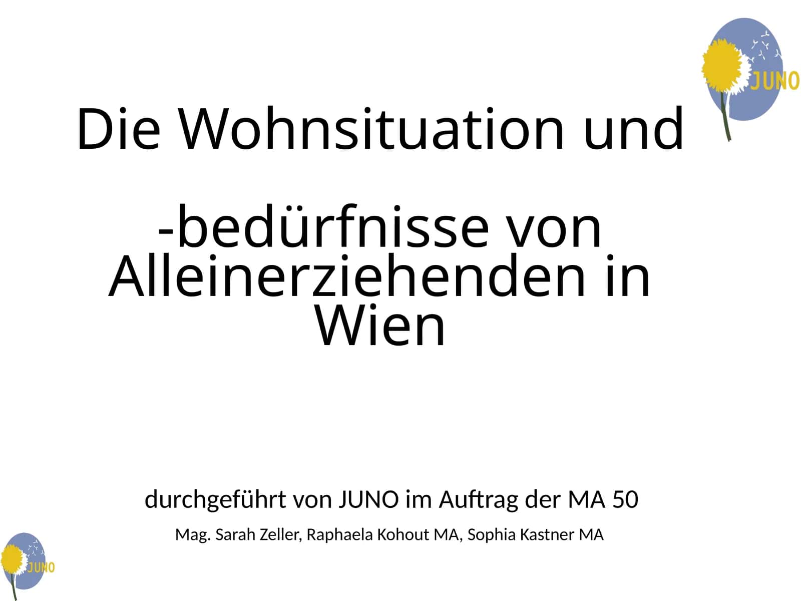 Die Wohnsituation und-bedürfnisse von Alleinerziehenden in Wien