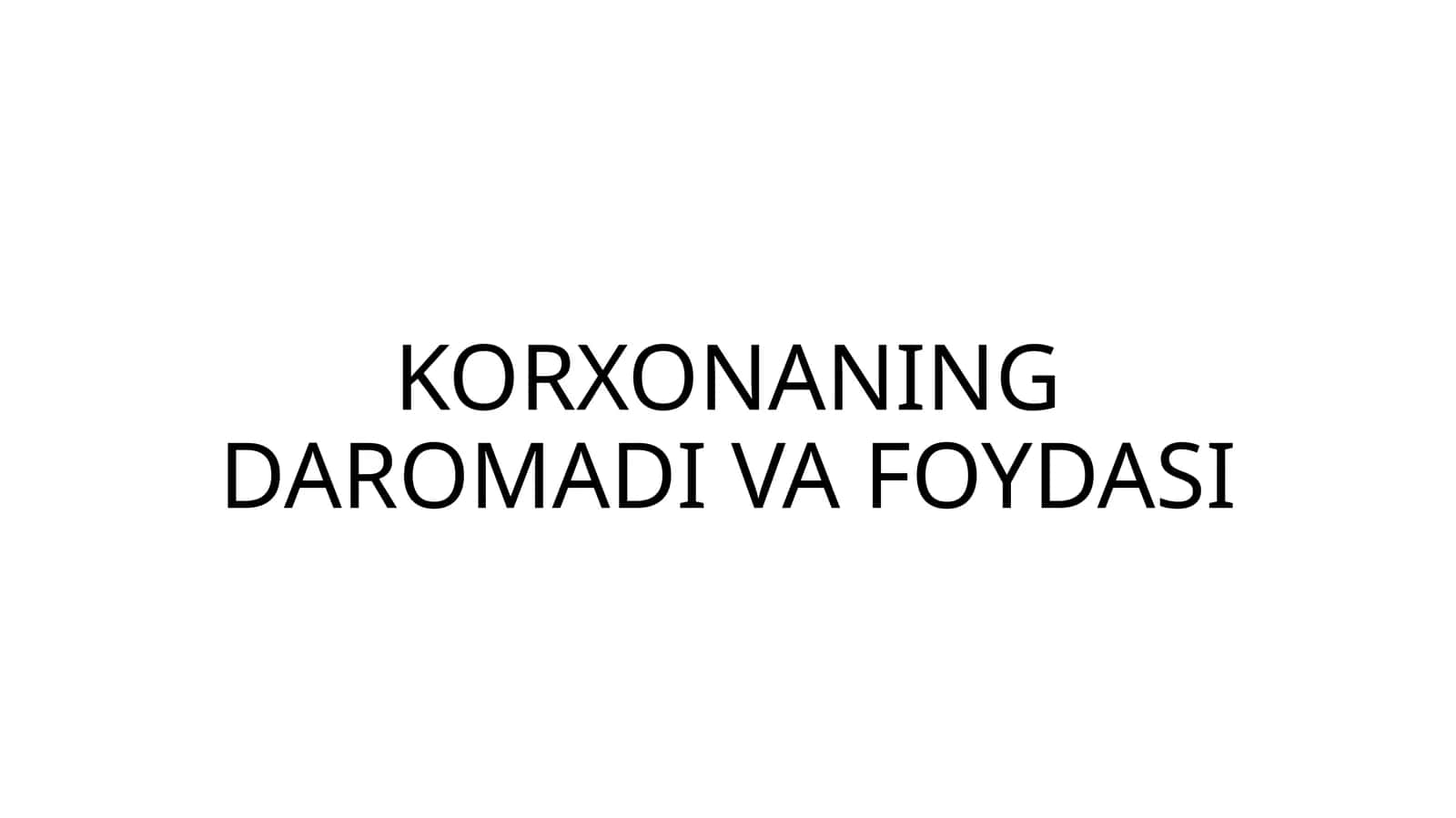 Korxona Nining Daromadi va Foydasi