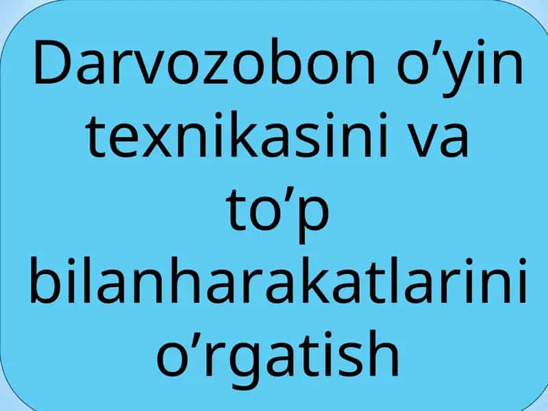 Futbolning umumiy tavsifi